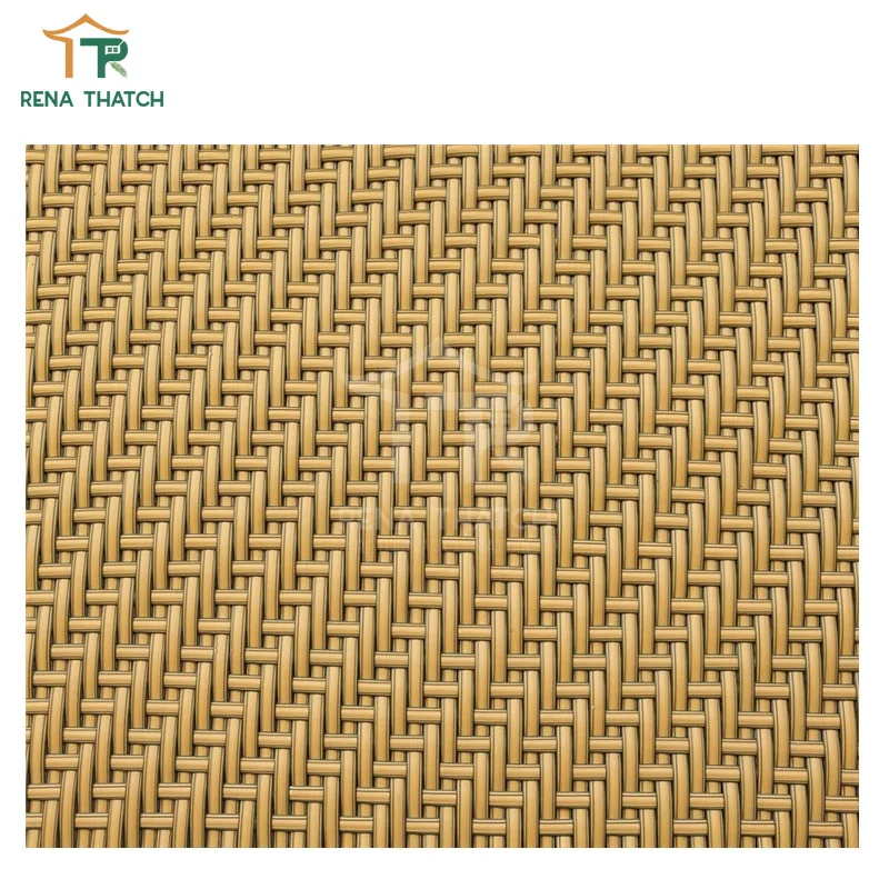 PVC fire retardant artificial straw grass mat synthetic rattan weave sheet plastic straw mat for ceiling