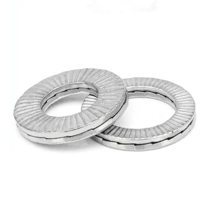 65 Mn Dacromet DIN 25201 double fold self locking washers safety knurling wedge lock washers