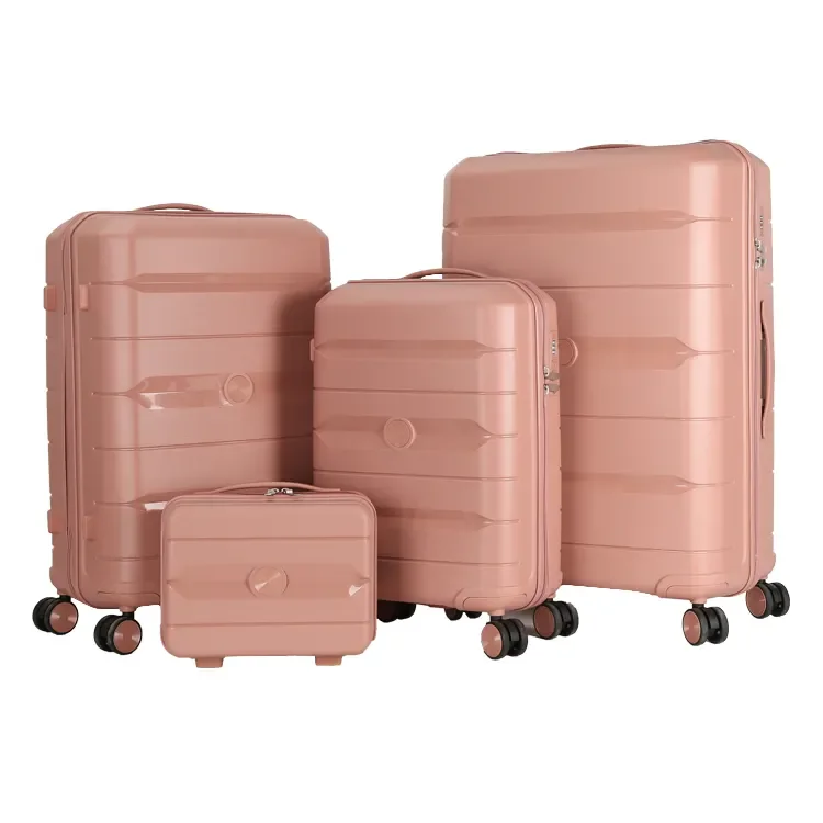 Unisex MARKSMAN Large Capacity Travel Case Pressure Resistant Anti-Wear Luggage Trolley Suitcase Set with Spinner Wheel TSA Lock