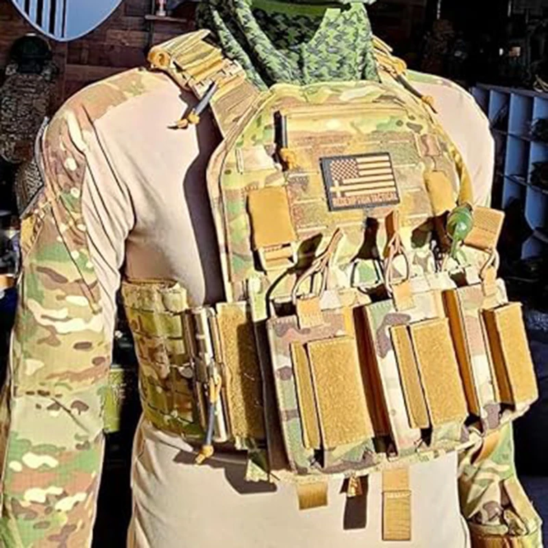 Vancharli Manufacture Wholesale Quick Release Buckles Lightweight Tactical Vest Bag with Side Cummerbund Pouches