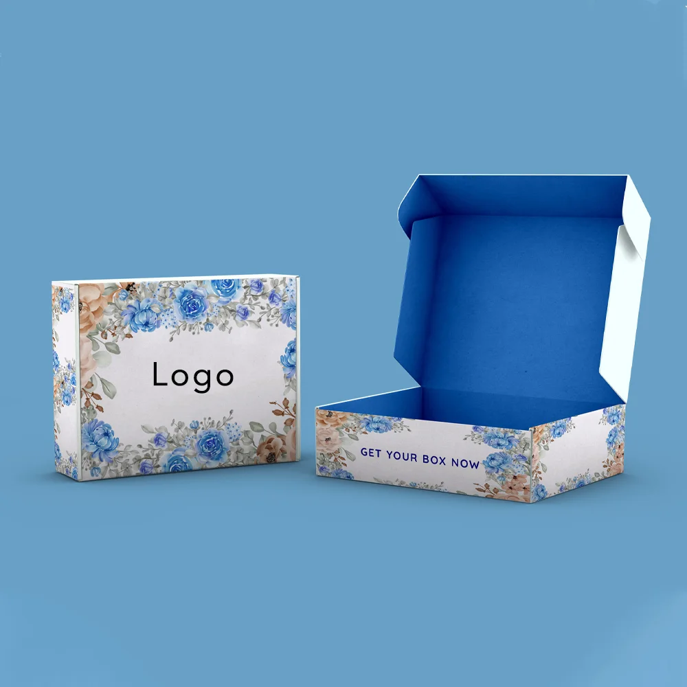 Custom Logo Recycled Matte Black Printing Corrugated Cardboard Carton Mailer Shipping Packaging Gift Box For Dress Clothes