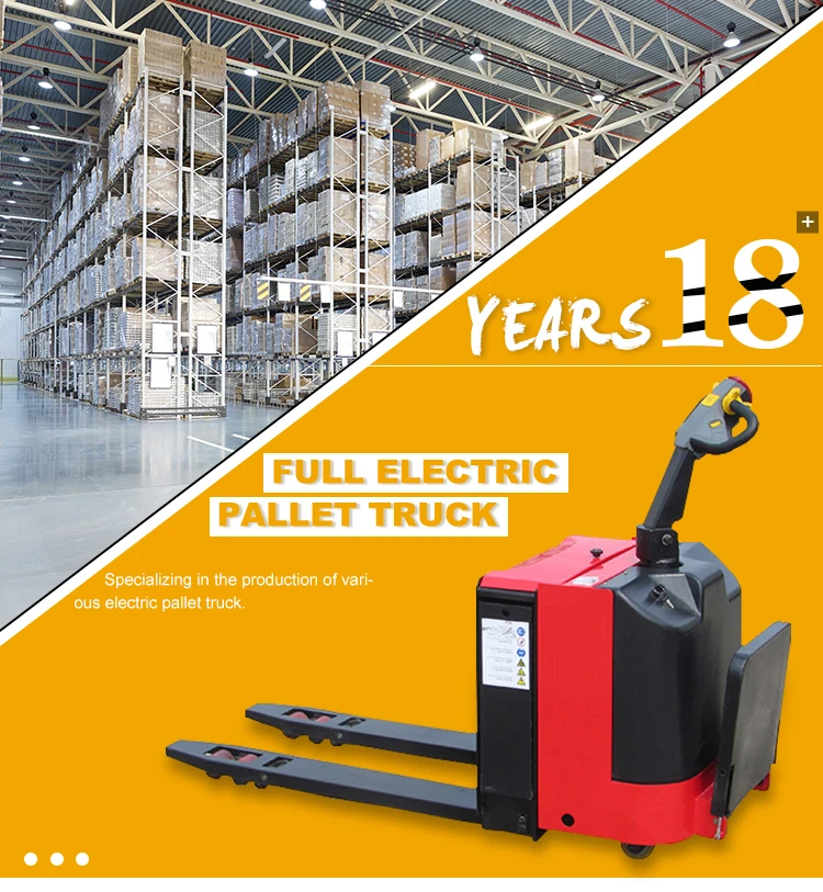 on sale Full Electric Pallet Jack the curve automatically slow down electric pallet trolley easy to operate