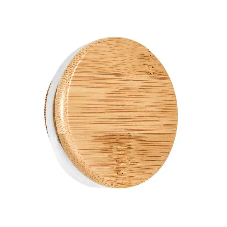 Wood Bamboo Seal Lids with Silicone Seals Rubber Ring Twist-top Wooden Spiral Lid Screw-top Glass Jars Container Leakproof Lids