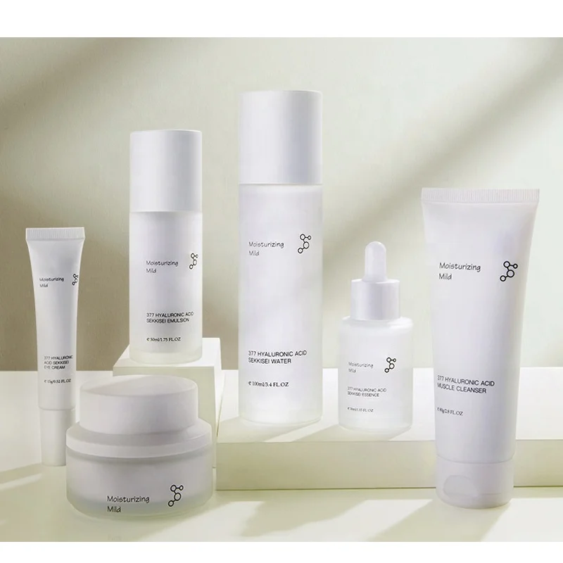 Hyaluronic acid facial kit anti face acne treatment oily serum creams skincare gift skin care set for autumn winter