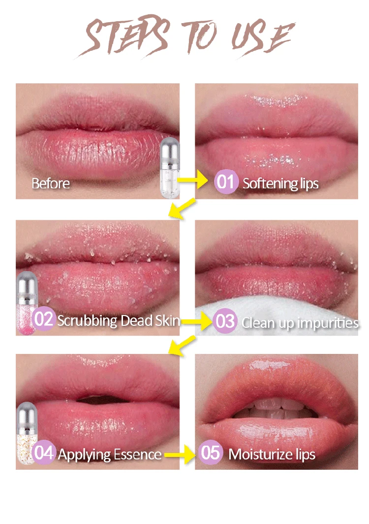 New trending factory direct sales Transparent moisturizing scrub to remove dead skin and maintain lip oil and lip honey set box
