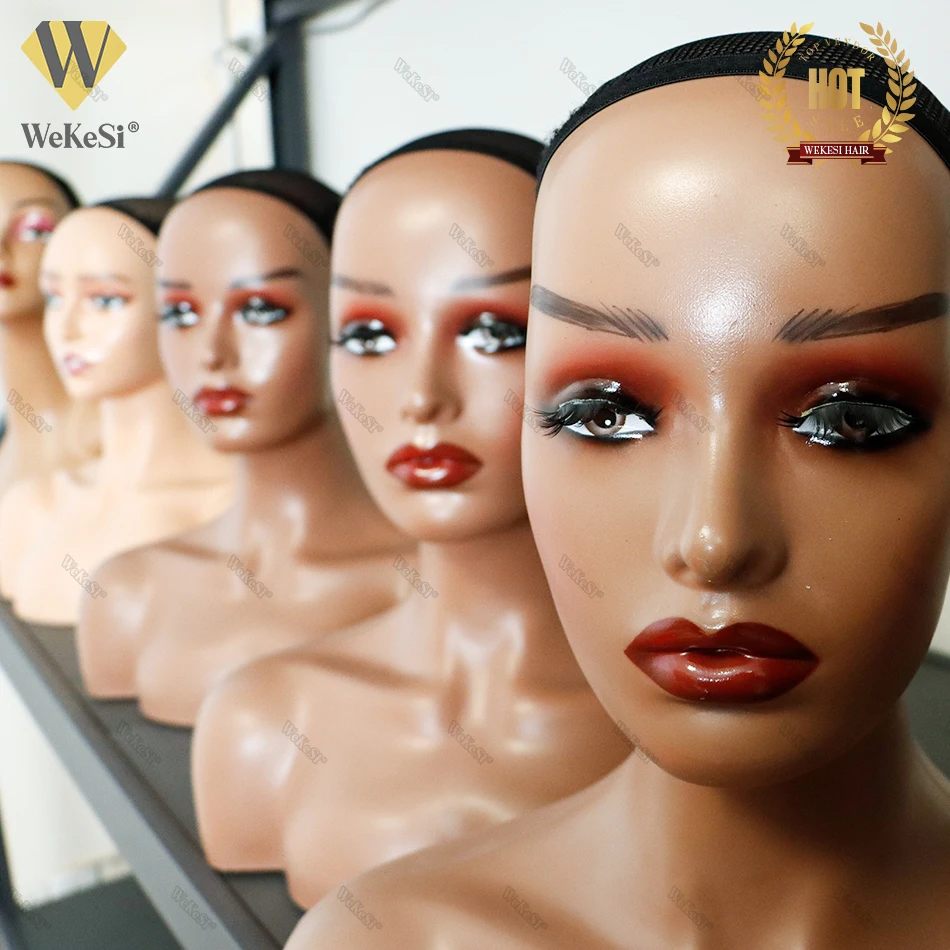 China Top Wig Vendor hair mannequin head with shoulders for wig display,african american mannequin plastique model head shop