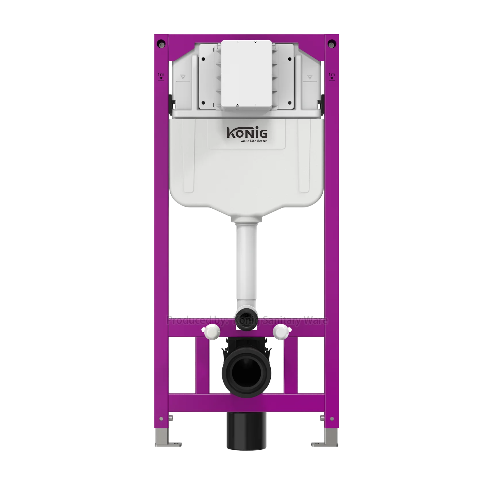 Bathroom Wall Hung Toilet Hidden Dual Flush Cistern Concealed Water Tank With Frame