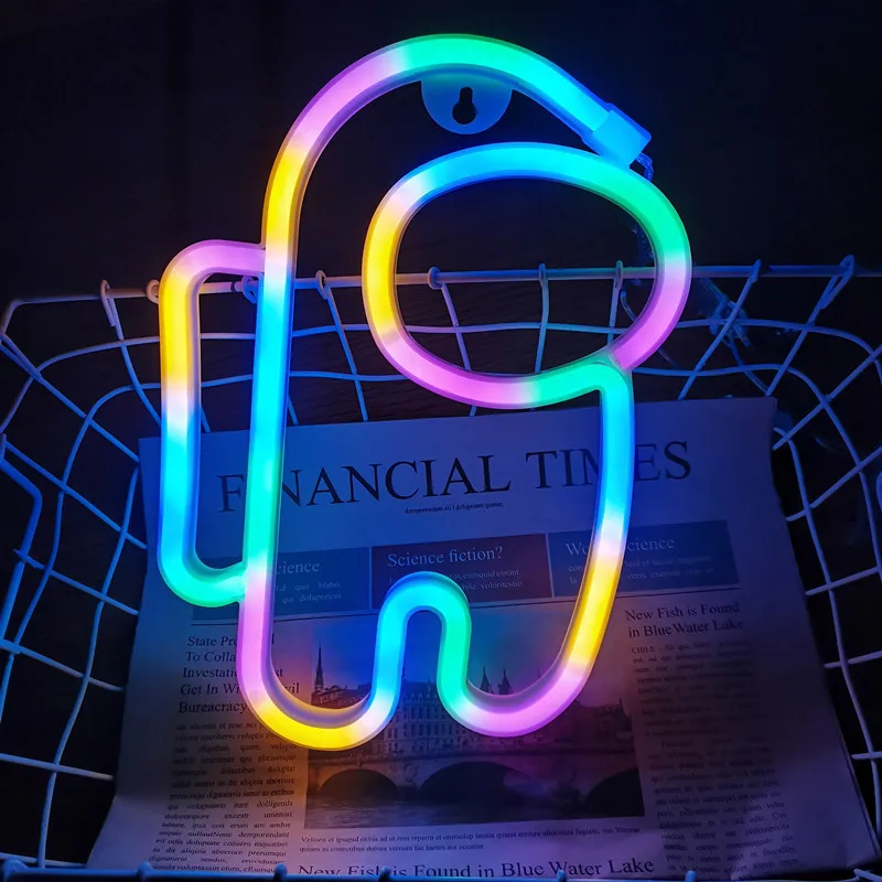 led astronaut figura anime rgb neon strip lights event decoration supplies decoration items for event custom neon light