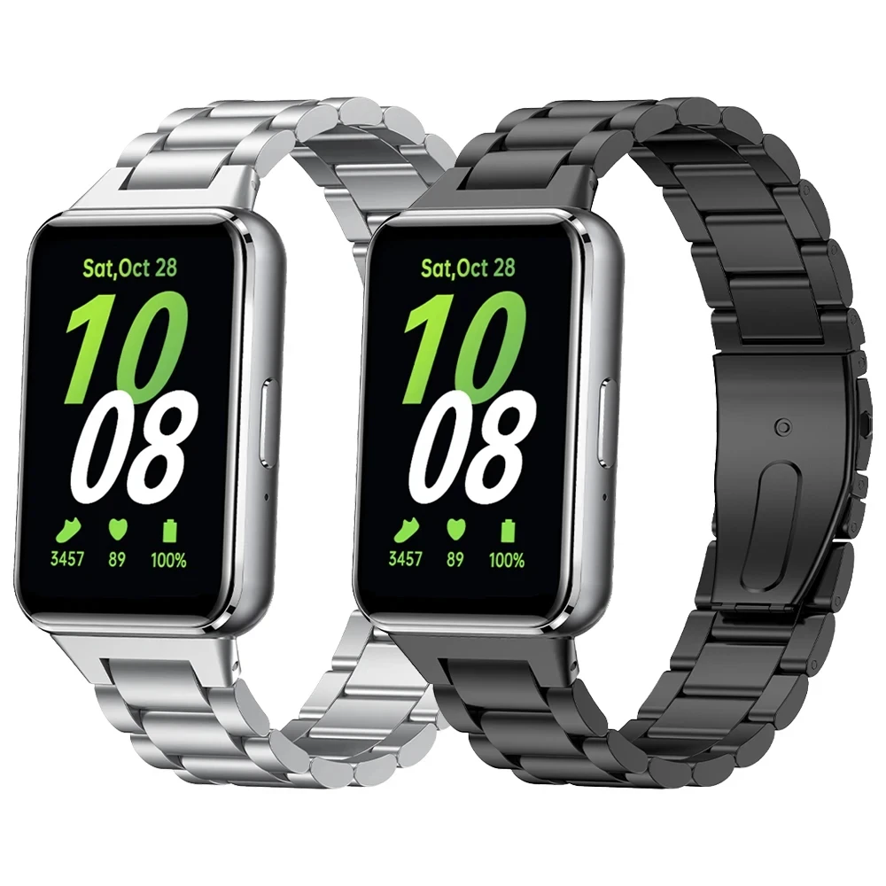 Металлический ремешок для Samsung Galaxy Fit3 браслет из нержавеющей стали Fit 3 SM-R390 Сменные аксессуары