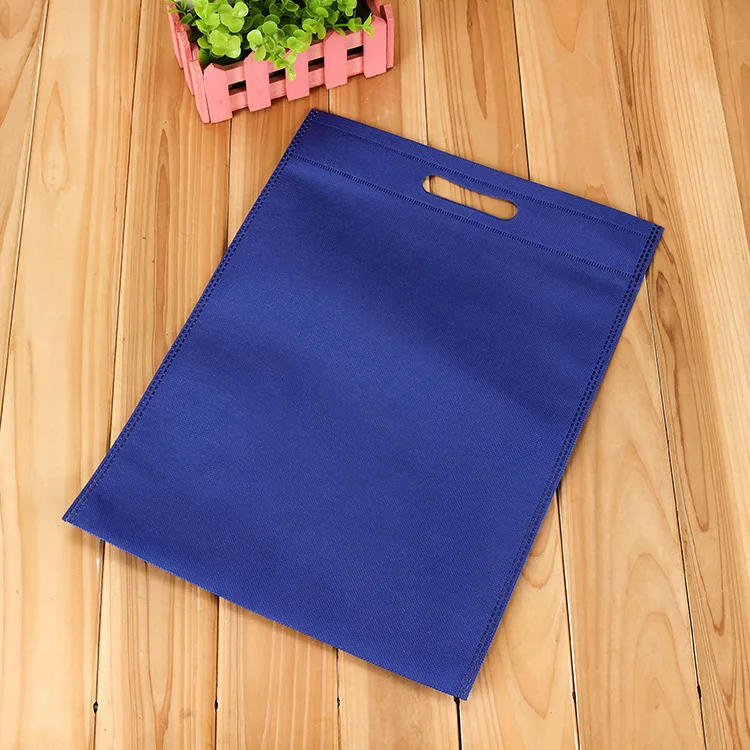 Custom Logo Wholesale Non Woven Flat Pocket Gift Tote Bag Non Woven Shopping Grocery Bag with Handle