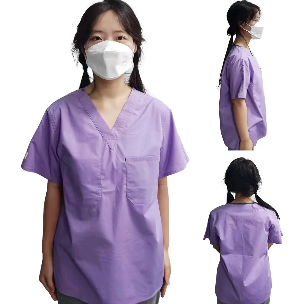 Fashion Black Nursing Hospitales Mens Dress De Greys Designs Uniforme Sleeve Staff Nurse Cotton Patient Hospital Uniform Fabric