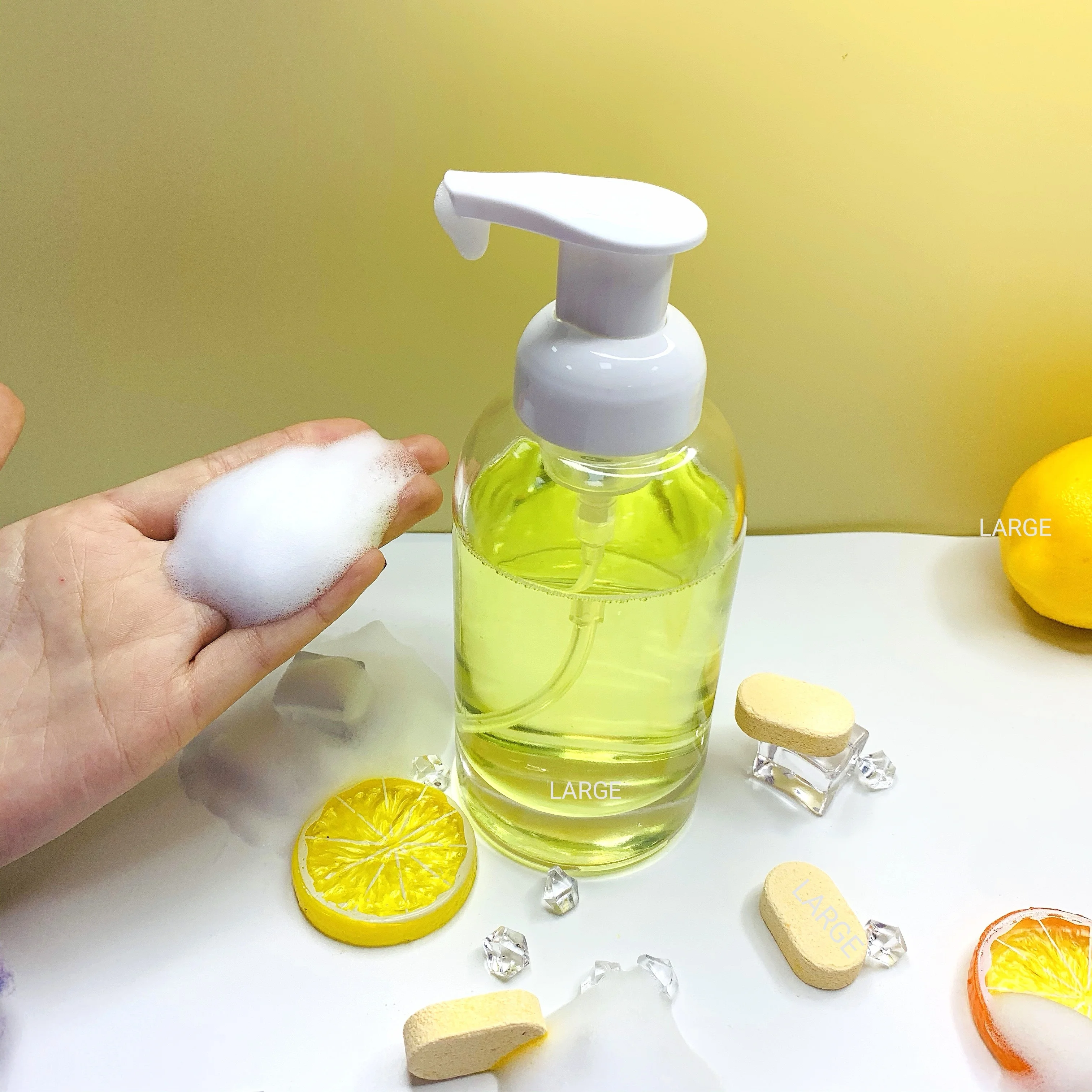 Custom Aromatic Solid Cleaner Tablets Hand Wash Clean Dissolvable Effervescent Foaming Hand Soap Tablet