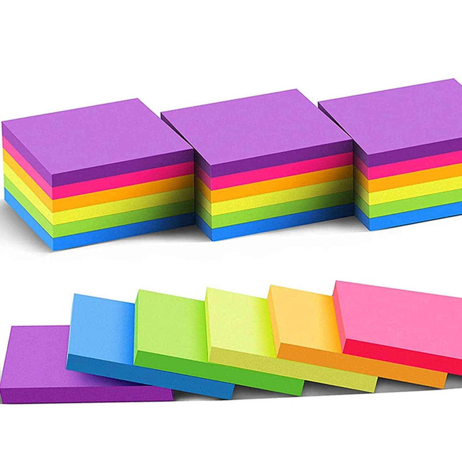 Custom 3x3' Paper Sticky Notes Memo Pad Colorful Notepad Stationery Set School Supply