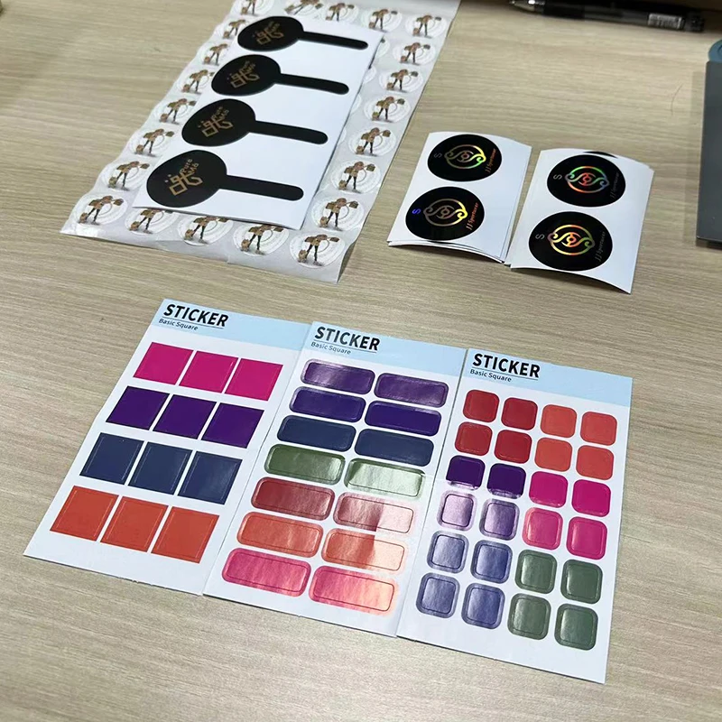 Custom Printing Waterproof Vinyl Stickers Die Cut Label Logo Stickers Adhesive PVC Label Sticker