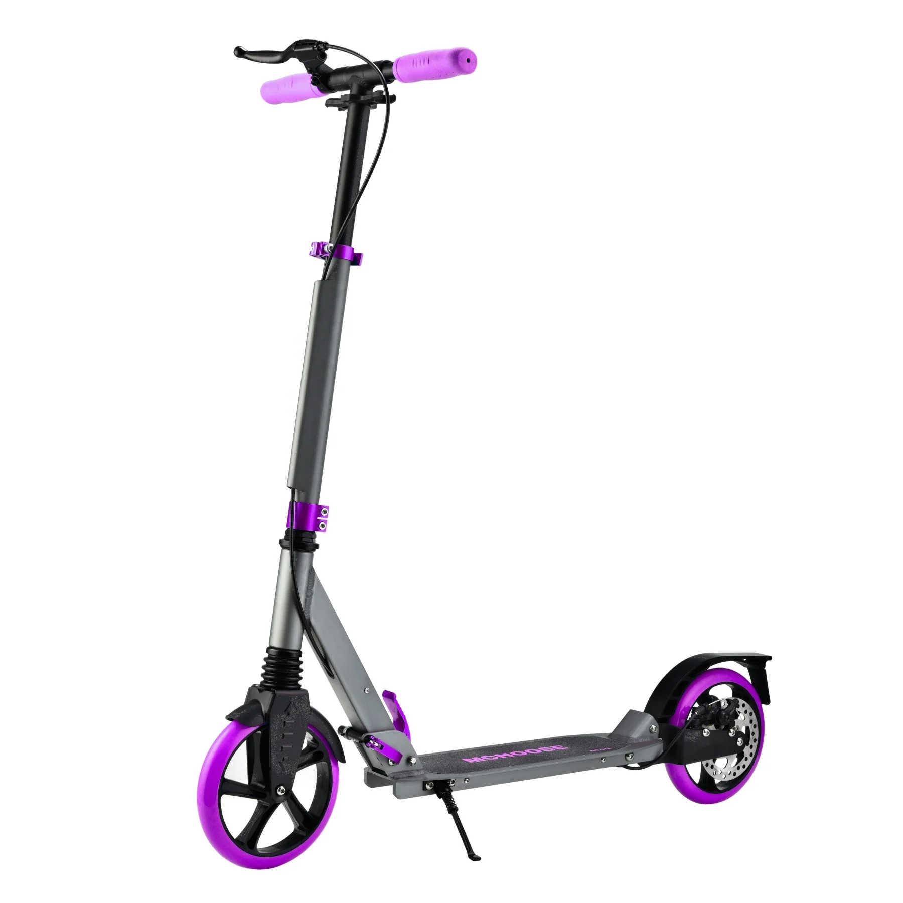 Two Big Wheels Folding Adjustable Kick Scooters with Carry Strap