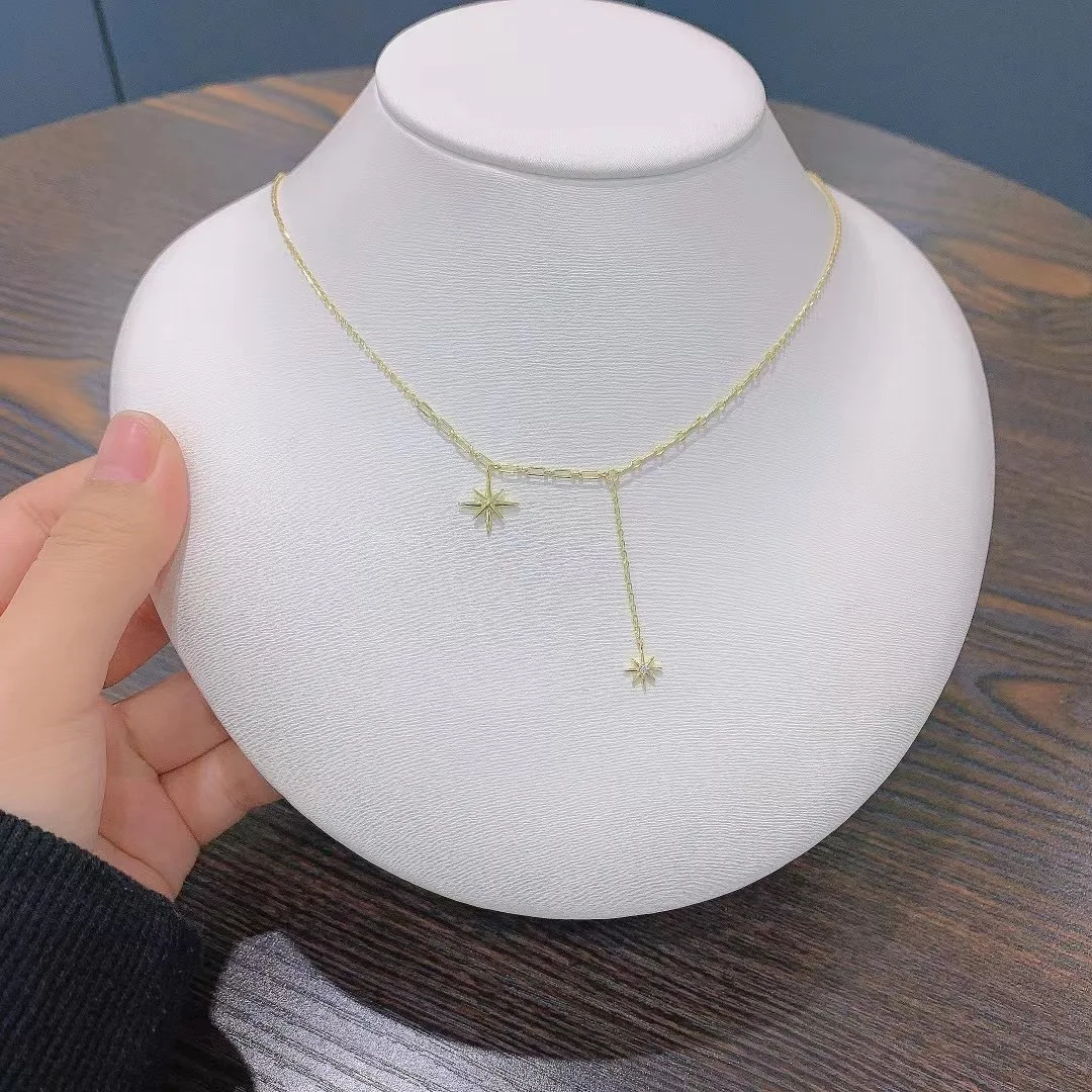 Hot Fashion Ins Fine Jewelry Wholesale 925 Sterling Silver 18k Gold Plated Zirconia Jewelry Pendant Necklaces For Women