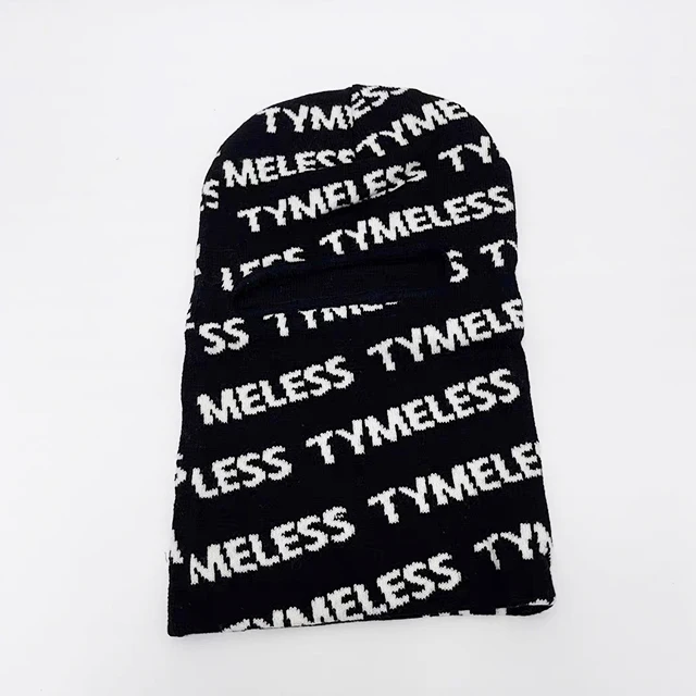 High quality Manufacturer Custom jacquard embroidered Ski Mask acrylic beanie winter hat Full Face Skimask knitted Balaclava