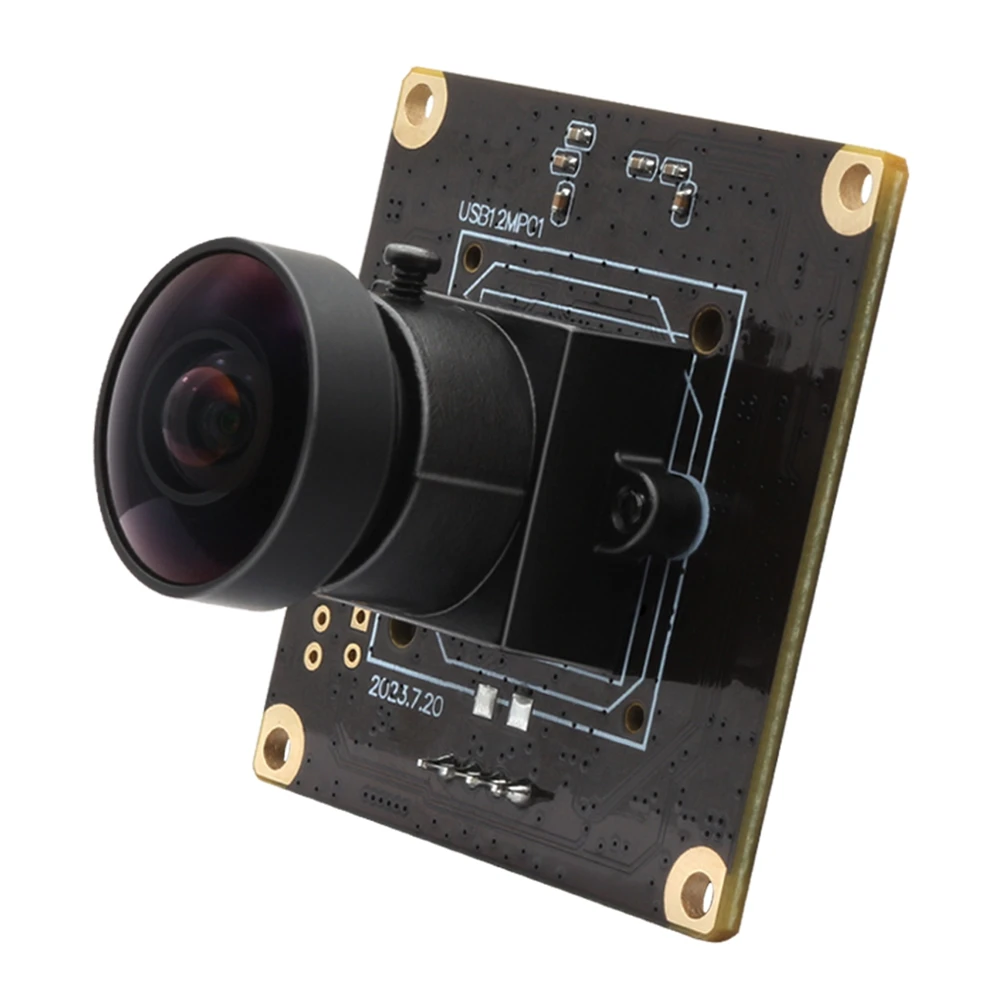 ELP 12MP Wide Angle FHD Industrial Webcam IMX577 High Speed 120fps 30fps Mini Fisheye USB PC Camera For Sports Fast Moving