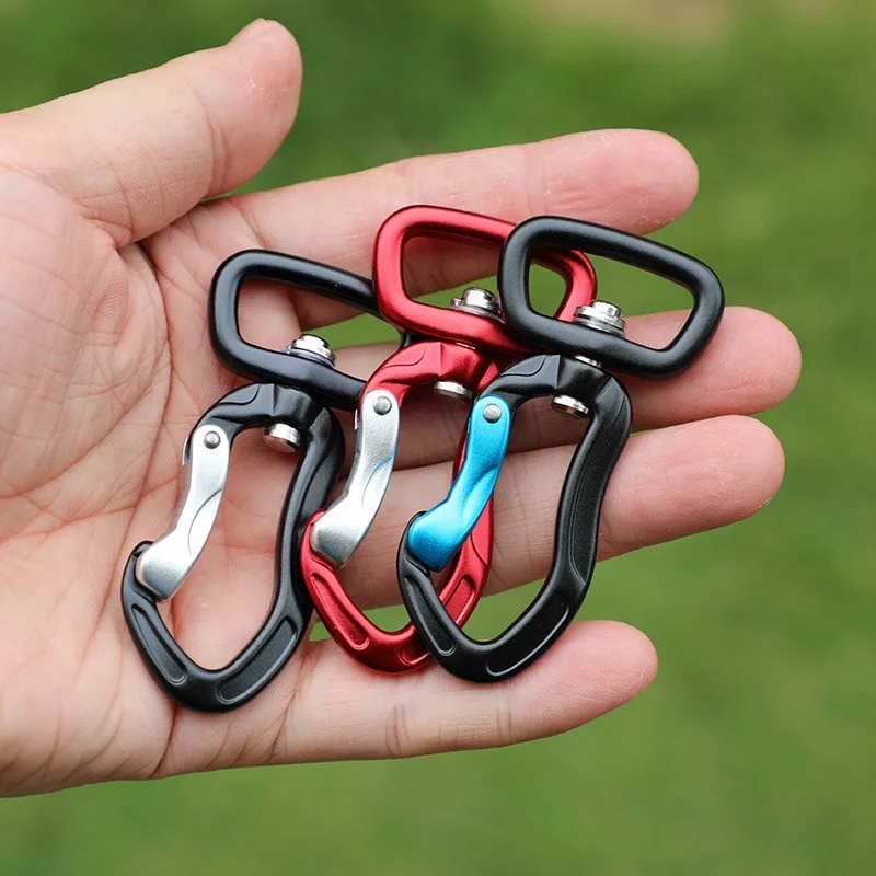 Swivel Snap hook keychain matte silver aluminum swivel carabiner