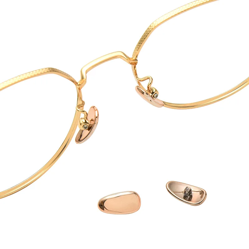 Wholesale  Pure Titanium Non-Magnetic Non-Slip Nose Bridge Holder Eyeglasses Frame Accessories Leaf Design Eyewear Fans