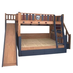 Hot Selling Kids Twin Mid Sleeper Bunk Bed Gor Adult With Slide Wood Bed Girl
