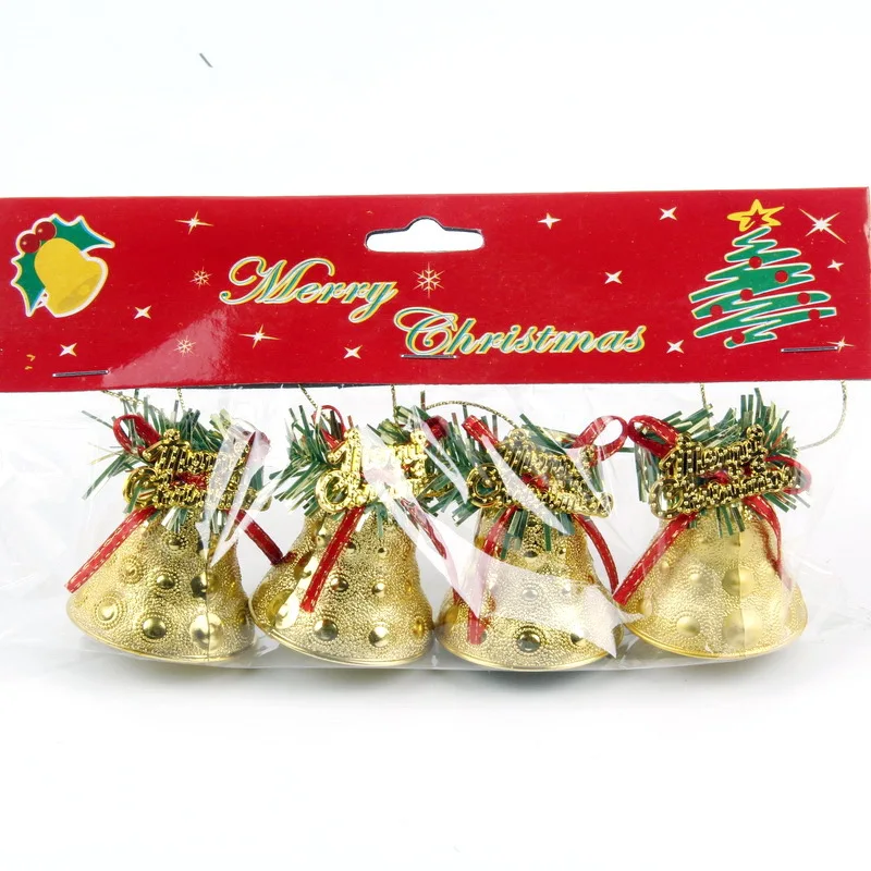 Wholesale Metal Christmas Bell Party Decor Jingle Bells Christmas Tree Decorations for Xmas New Year Santa Claus Party Celebrate