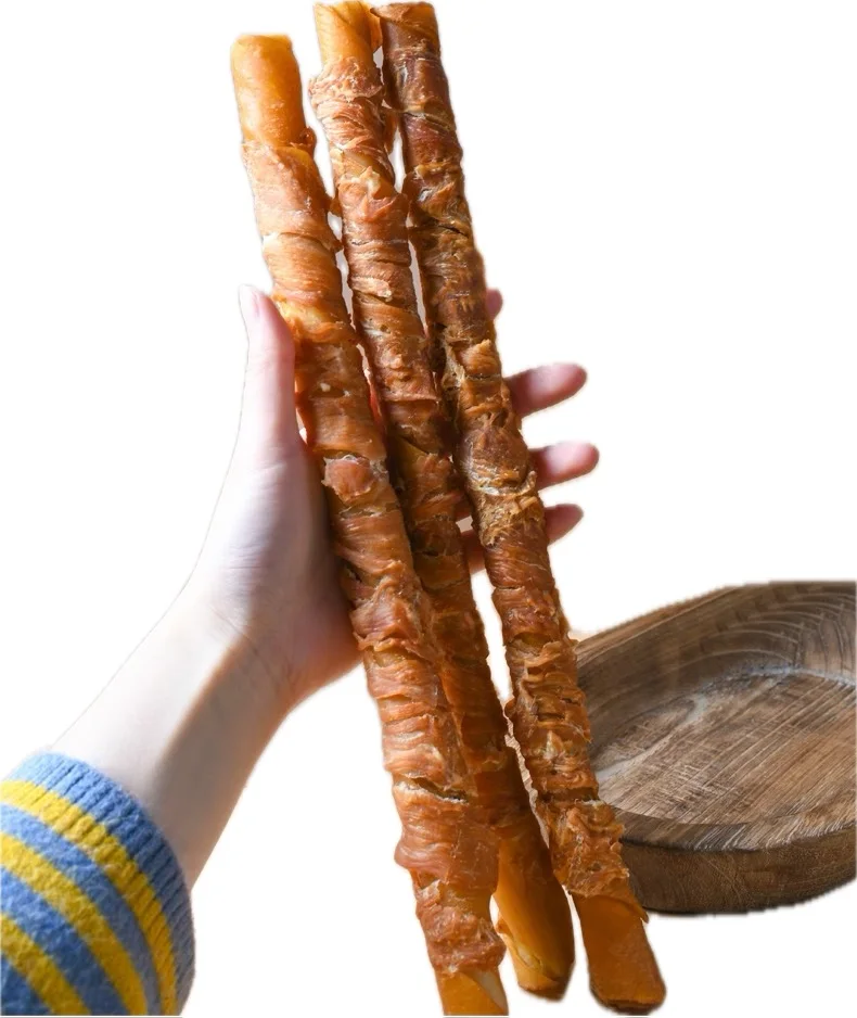 Абсолютно Популярные закуски для домашних животных сушеные куриные коренные палочки