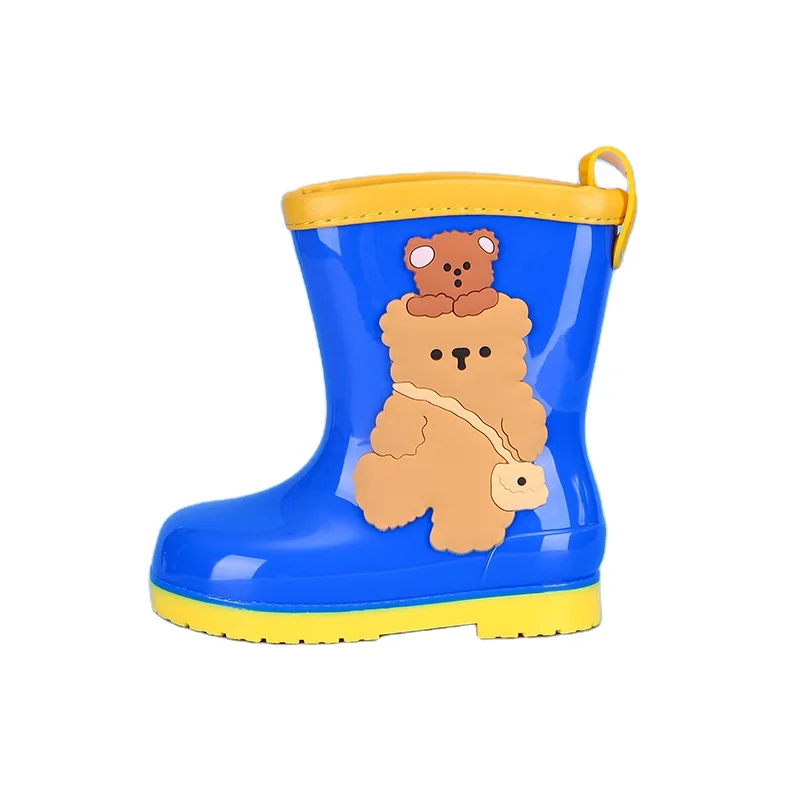 Good Selling White Wellington Kids Waterproof Winter Rubber Fur Rainboots Rain Snow Boots For Children