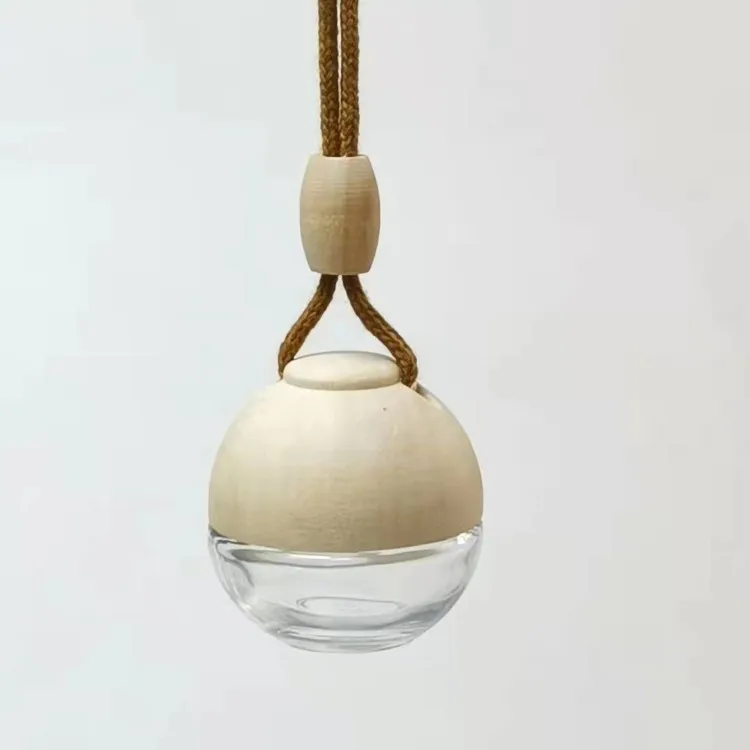 5ml Round Shape Car Perfume Glass Bottles Empty Hanging Car Diffuser Bottle