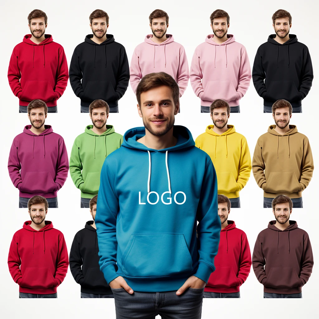 Factory Directly Custom Embroidery Hoodies 60% Cotton 40% Polyester Hooded Sweatshirt For Couples