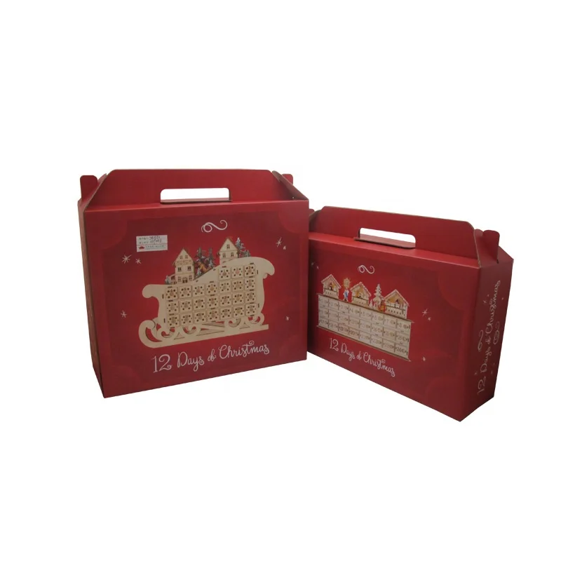 The Rock-Bottom Price Chinese Manufacturer Eco-friendly Wholesale Red Portable Corrugated Paper Box Packing Box