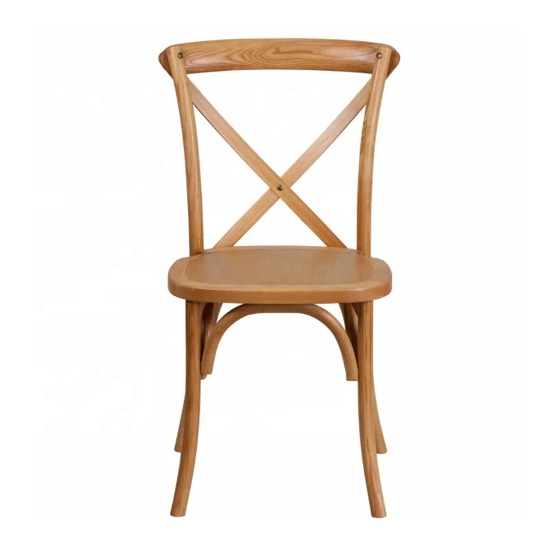  Commercial Furniture Event Banquet Restaurant Wood Cross Back