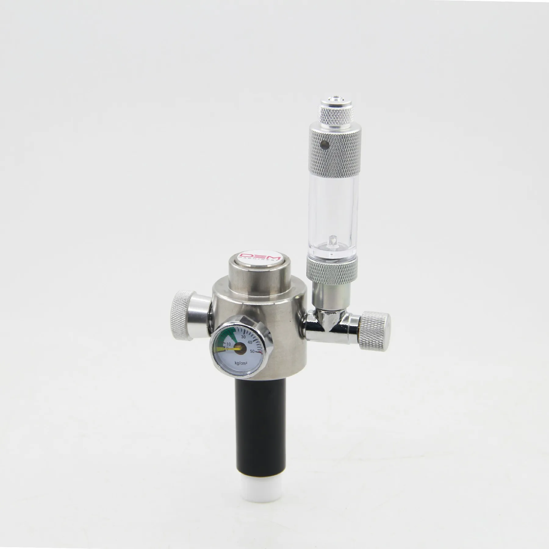 DEM C01-10-600 4L  Stainless Steel  Single Gauge  Aquarium  CO2 Cylinder Generator