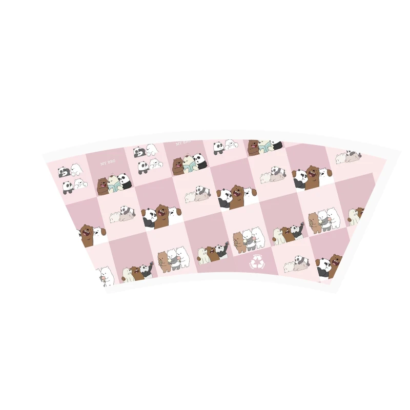 disposable paper cup manufacturers print raw material paper cup fan