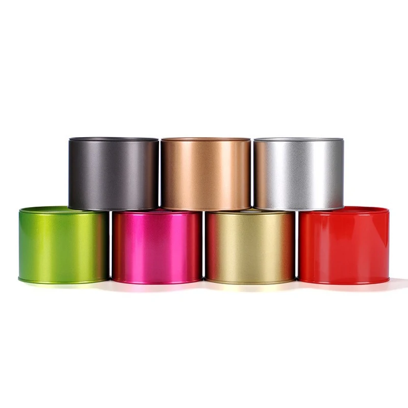 Custom Tobacco Packaging Can Fancy Round Bucket Decorative Printing Small Dimensions Empty Tuna Round Tea Tin Cans