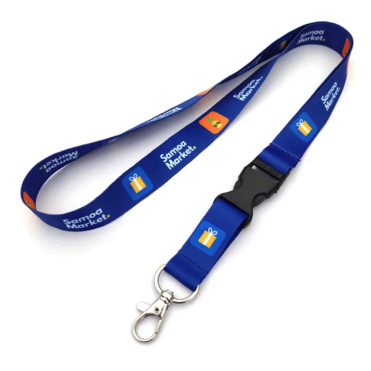 promotional lanyards Id Card Printed Phone Case Key Chain Polyester Lanyard With Clip Lanyards with custom logo