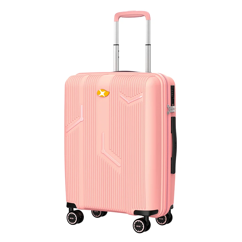 Unisex Custom Lightweight 8-Wheel Carry-On Luggage Mainly Aluminum SBS Zipper TSA Lock PP Material Spinner Caster Suitcase