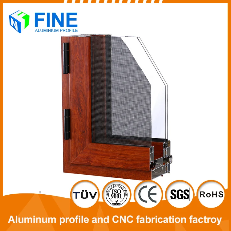 OEM Supplier Double Glass Windows Impact Windows Aluminium Casement Window Profiles