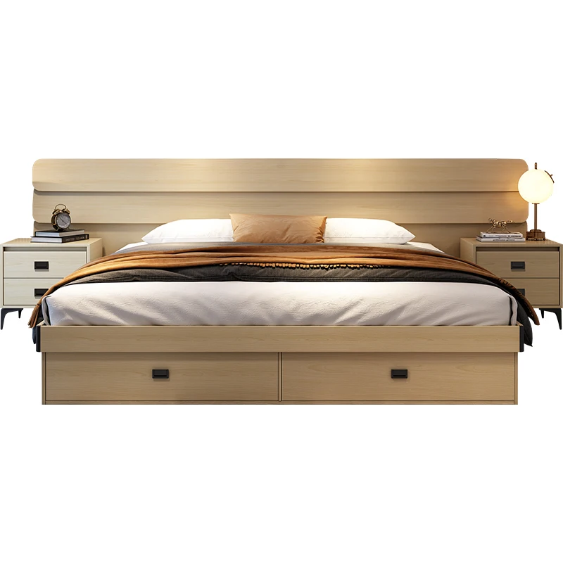  Wholesale Factory Cheap Double Luxury Simple Fabric Smart Bed