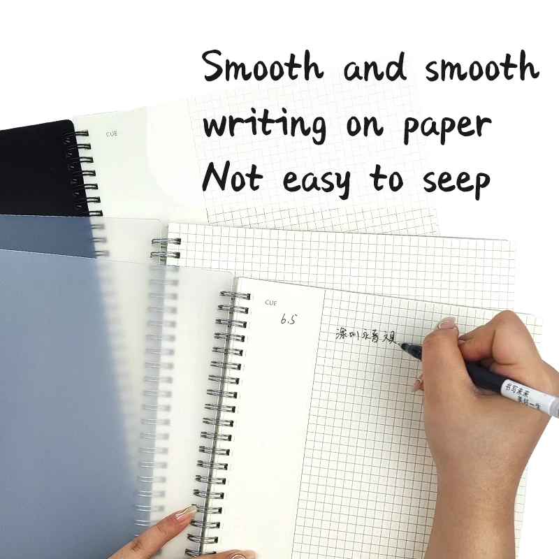 LOW MOQ New products new design Simple business note book promotion gift plastic cover diary book spiral notebook