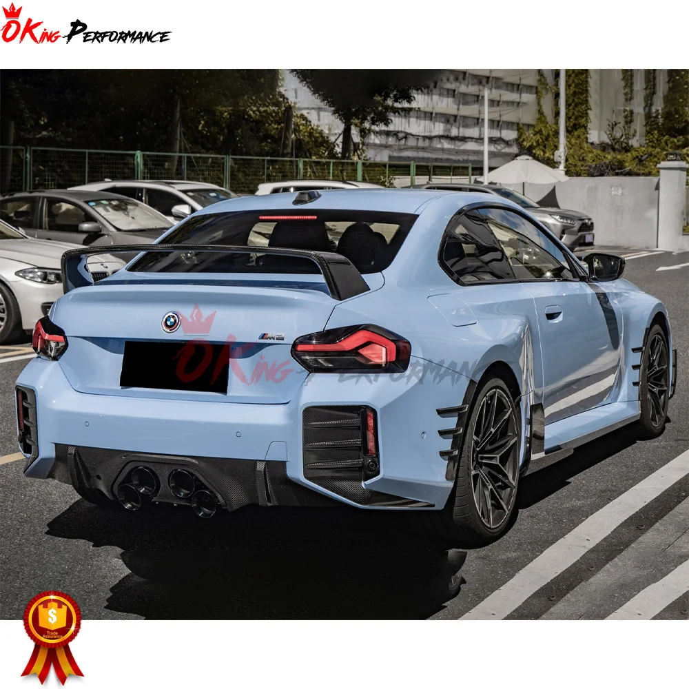 Pro Prepreg Dry Carbon Fiber Trunk Wing For BMW G87 M2 G42 Rear Spoiler