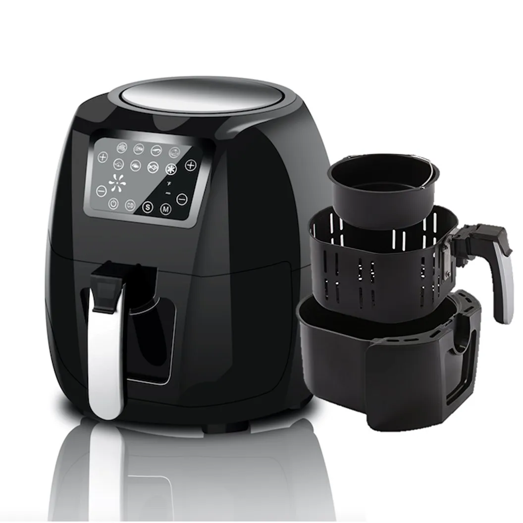 Family Size Air Fryer 5.5L 7 in 1 Digital Air fryer Recipe Books Upgraded Full Touch Screen 1800W air fryer