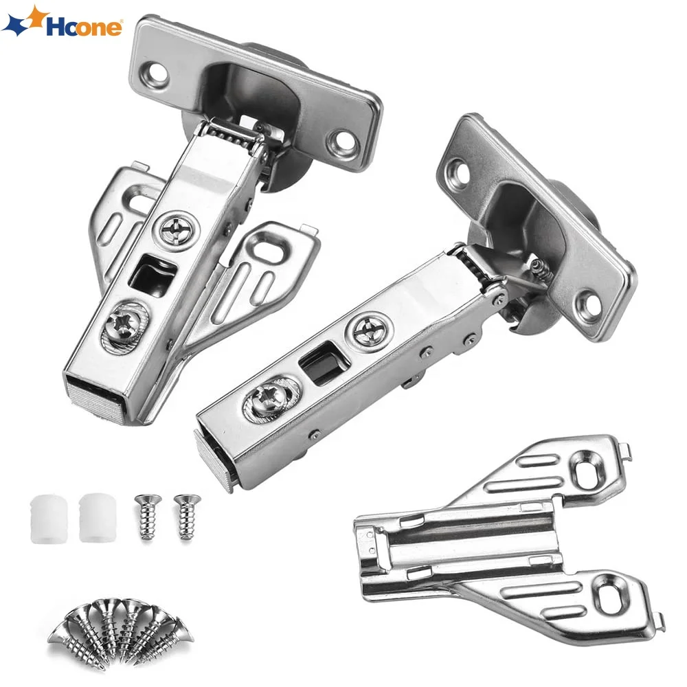 Hoone China Wholesale Stainless Steel Self Closing Soft Close Hinge Hydraulic Full Overlay Kitchen 3d Cabinet Door Hinge