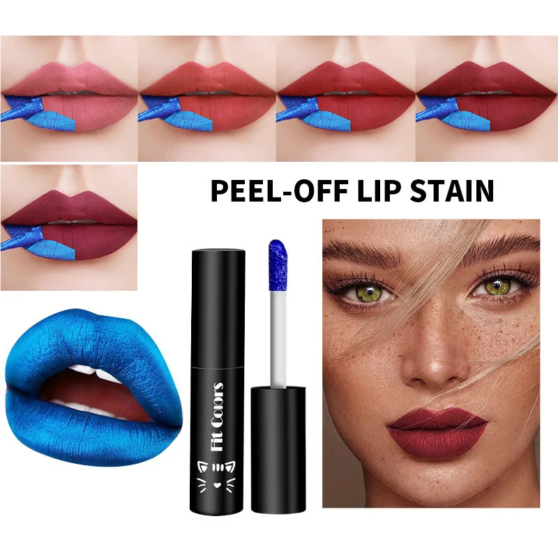 5 Colors Peel Off Lipstick Magic Matte Sexy Red Make up Long-lasting Lip Gloss beauty women Lipstick