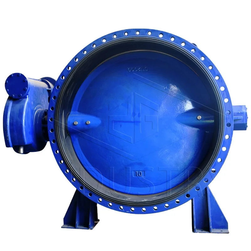 Good Quality High Temperature and Corrosion Resistant Gear Large Size Fanged Butterfly Valve for Compressed Air