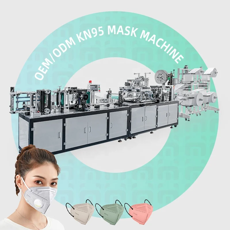 Fully automatic stable n95mask machine production line equipment disposable Kn95 n95 folding face mask machine for mask making