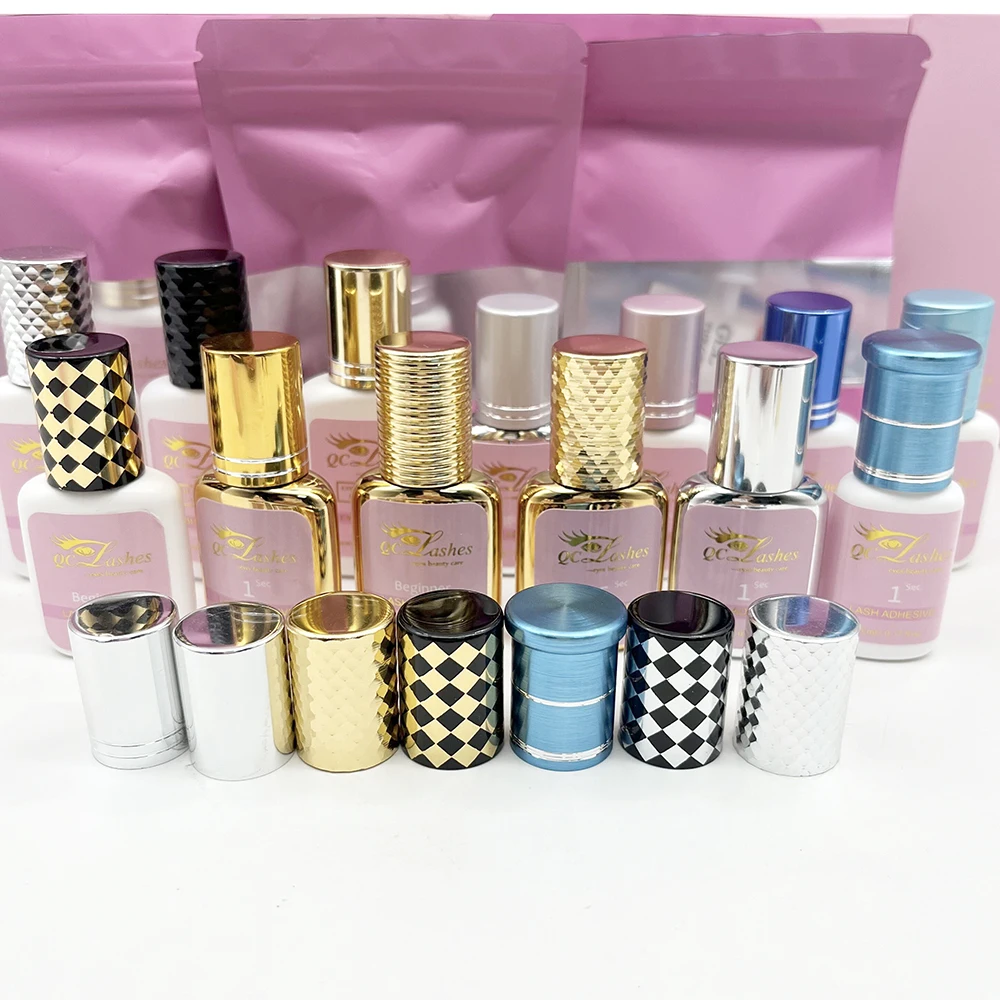 Professional 0.3 0.5 1 2s drying eyelash extension adhesive strong hold clear and black eyelash glue