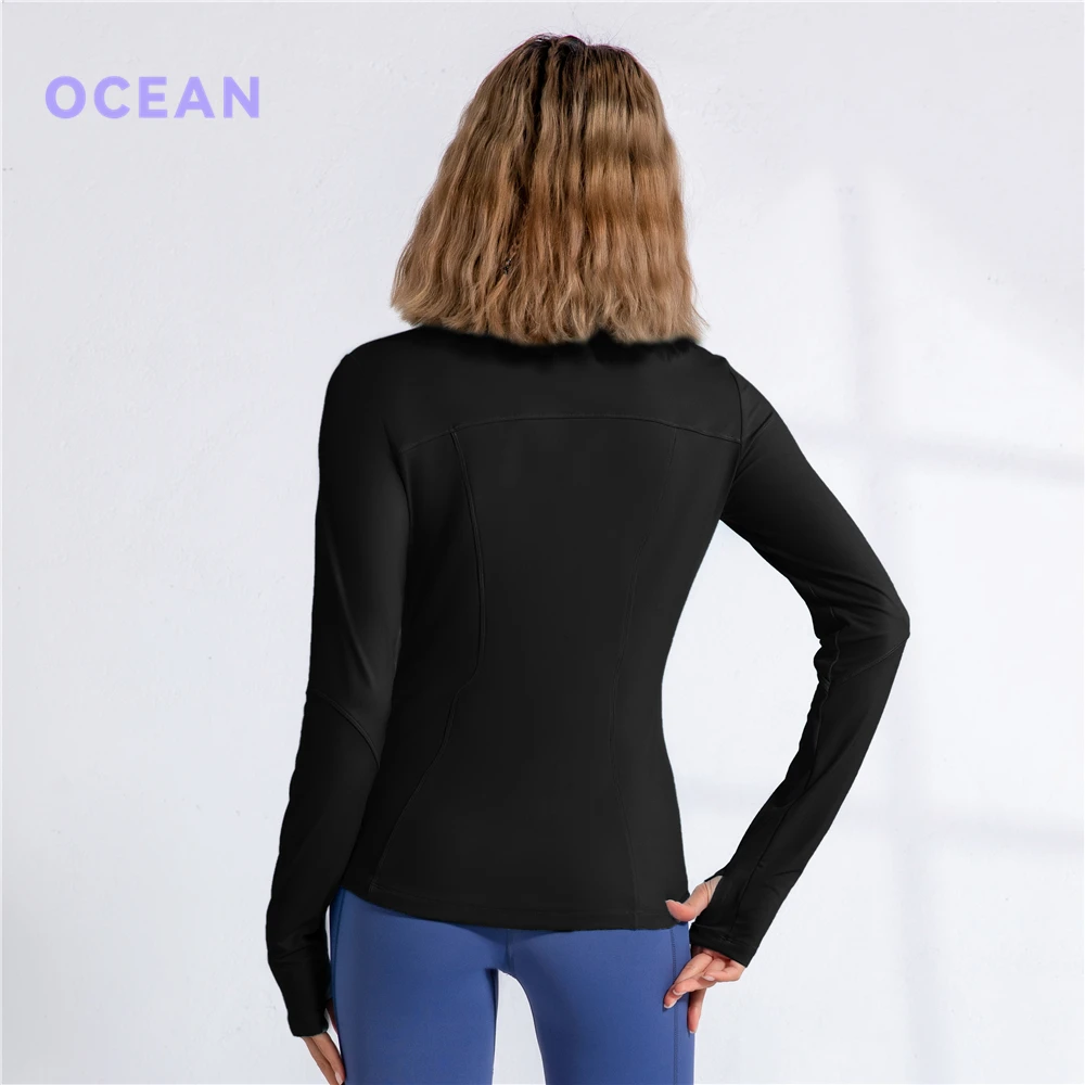 Ready To Ship Amazon Hot Sale  Lightweight Full Zip Active Sports Yoga Jackets for Women Running Track Jackets