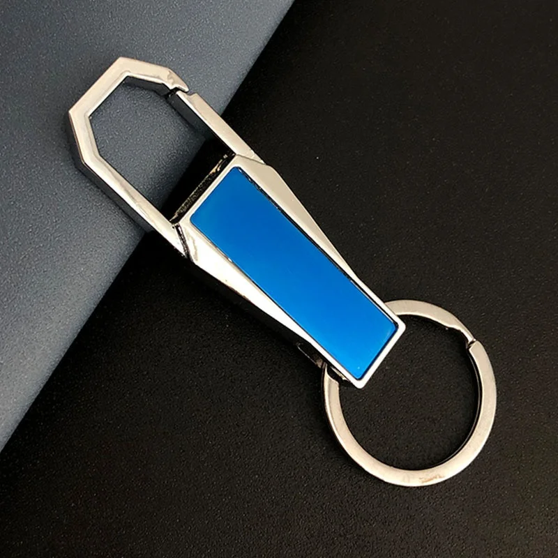 Custom Metal Car Keychain Pendant Zinc Alloy Fixed Gift Advertising Promotional Supplies Laser Engraved