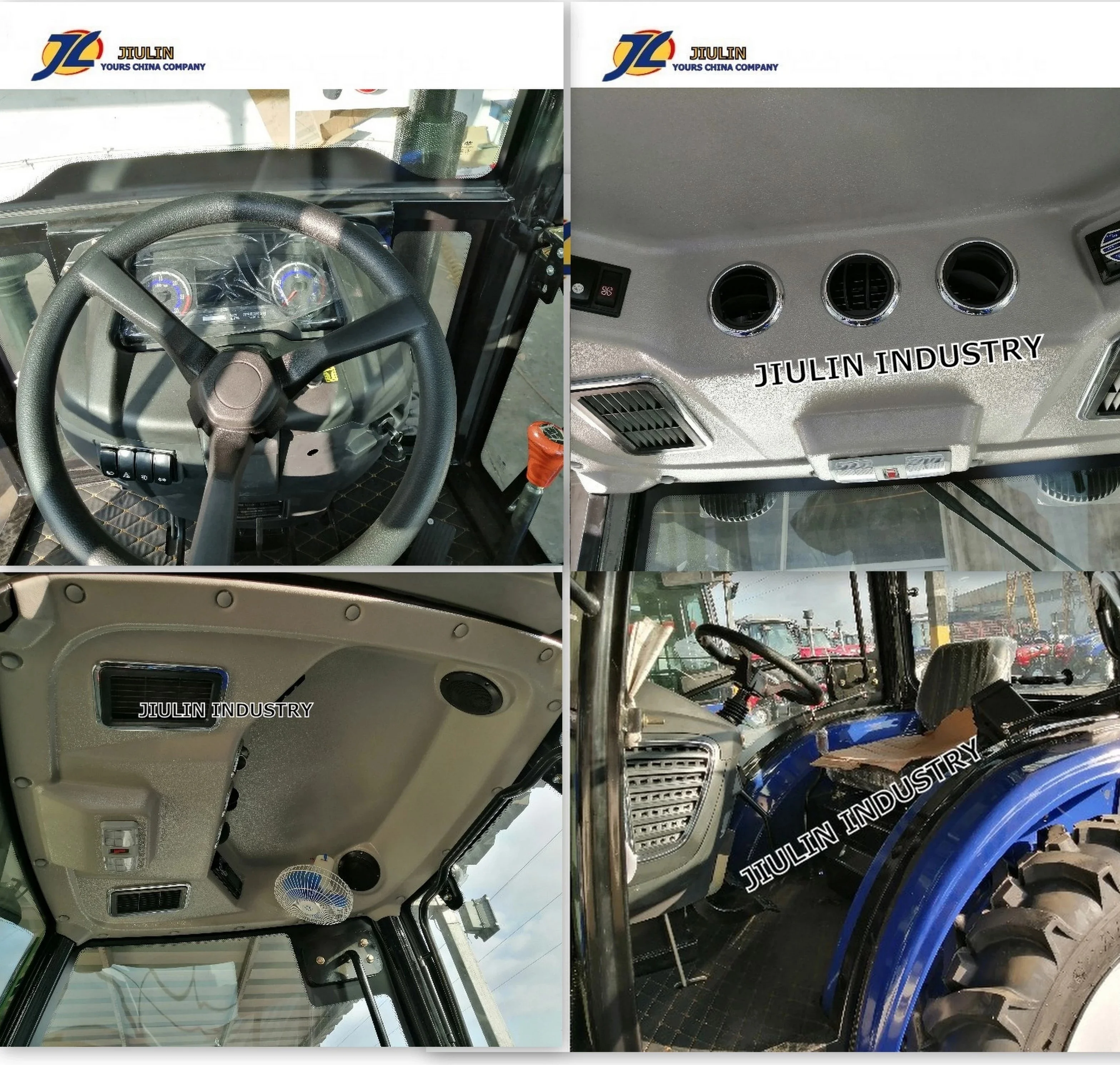 JIULIN 55hp 4WD фермерский садовый недорогой колесный трактор с Rops фронтальный погрузчик сделано в